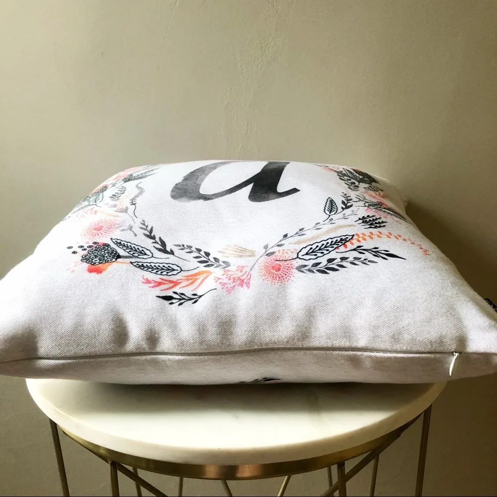 URBAN OUTFITTERS Iveta Ablonia for Deny Pink Summer Monogram Pillow